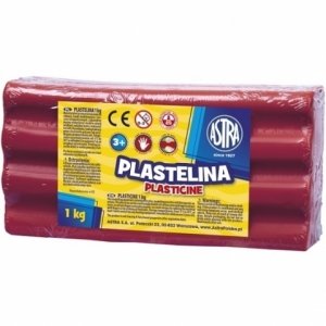 PLASTELINA ASTRA 1 KG 1000G RÓŻOWA CIEMNA