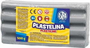 PLASTELINA ASTRA 500G 0,5 KG SZARA POPIELATA