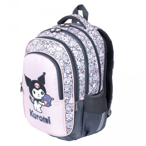 ZESTAW PLECAK 3 KOMOROWY PIÓRNIK WOREK NA OBUWIE KUROMI PINK