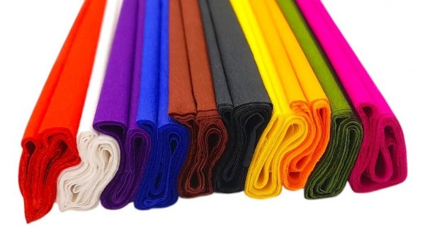 BIBUŁA MARSZCZONA SZKOLNA MIX 10 kolorów 50x200cm BAMBINO ZESTAW MIX 2