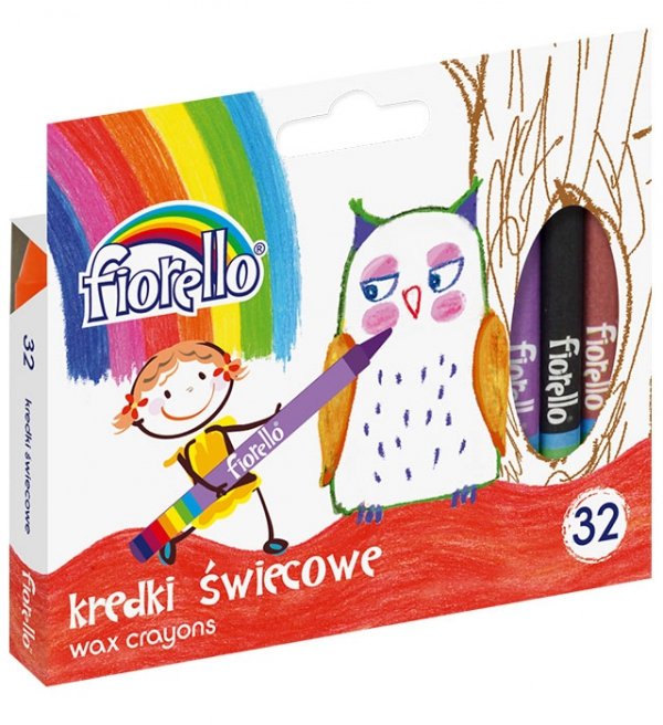 KREDKI ŚWIECOWE WOSKOWE FIORELLO 32 KOLORY 4859