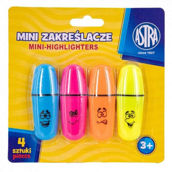 MINI ZAKREŚLACZE ASTRA 4 SZT 8073