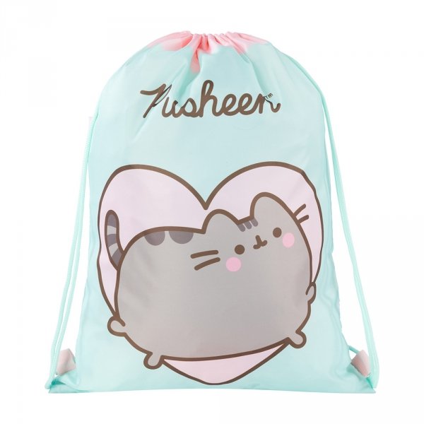 ZESTAW PLECAK 3 KOMOROWY PIÓRNIK WOREK NA OBUWIE PUSHEEN MINT