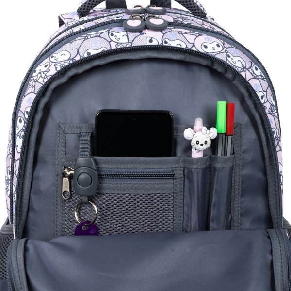 ZESTAW PLECAK 3 KOMOROWY PIÓRNIK WOREK NA OBUWIE KUROMI PINK