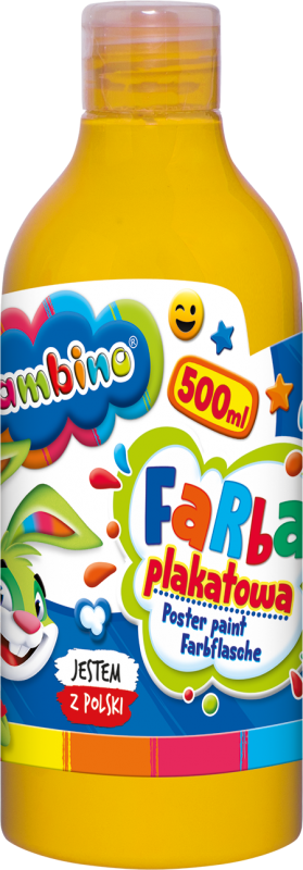 FARBA PLAKATOWA Szkolna Bambino 500 ml ŻÓŁTA