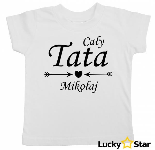 Zestaw koszulek Tata, cały tata. Twoje imiona