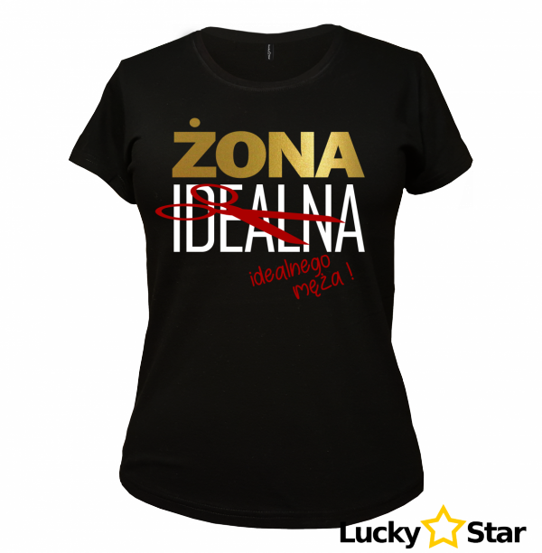 Zestaw koszulek dla par ŻONA idealnego męża, MĄŻ idealnej żony