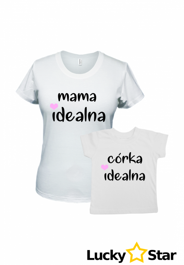 Zestaw koszulek Mama, córka idealna