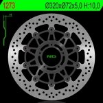 NG1273 TARCZA HAMULCOWA DUCATI 796/821/1078/1100/12<br />00 '11-'16 (320X72X5) (5X8,5MM) 