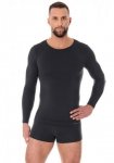 Brubeck LS11600 Koszulka męska z długim rękawem COMFORT WOOL grafitowy 