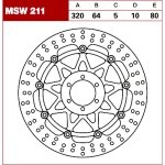 TRW Tarcza hamulcowa MSW211 VOXAN MOTO KTM BENELL 