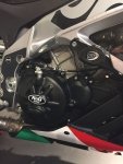 Osłona Silnika RG Racing Aprilia Rsv4 09-14, V4 Tuono 11-17, Prawa Strona Black Race 