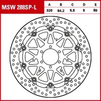 TRW Tarcza hamulcowa MSW288SP-L BMW S 1000 RR ABS TRW Tarcza hamulcowa MSW288SP-L BMW S 1000 RR ABS