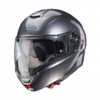 CABERG KASK SZCZĘKOWY FLIP-UP LEVO X SZARY METALIK
