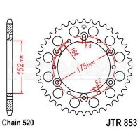 Zębatka tylna stalowa JT 853-51, 51Z, rozmiar 520 2301281 Yamaha TT 600 Zębatka tylna stalowa JT 853-51, 51Z, rozmiar 520 2301281 Yamaha TT 600
