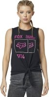 FOX KOSZULKA LADY BEZ RĘKAWÓW FOX SQUARED TIE BLAC FOX KOSZULKA LADY BEZ RĘKAWÓW FOX SQUARED TIE BLAC