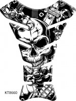 Tankpad Keiti Skull White