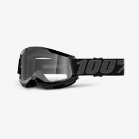 100 PROCENT GOGLE STRATA 2 BLACK CLEAR LENS 100 PROCENT GOGLE STRATA 2 BLACK CLEAR LENS