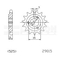 Zębatka przednia JT 50-29015-15, 15Z, rozmiar 525 2201077 Sachs Roadster 650 Zębatka przednia JT 50-29015-15, 15Z, rozmiar 525 2201077 Sachs Roadster 650