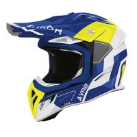 Kask motocyklowy Airoh Aviator Ace 2 Shield Blue Yellow Gloss