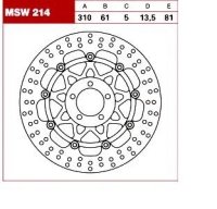 TRW Tarcza hamulcowa MSW214 KAWASAKI ZRX ZZR ZR 11