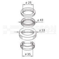Łożysko główki ramy Buzzetti 5104125 Yamaha VP 125 Łożysko główki ramy Buzzetti 5104125 Yamaha VP 125