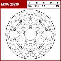 TRW Tarcza hamulcowa MSW226SP KAWASAKI ZX-10 R 100 TRW Tarcza hamulcowa MSW226SP KAWASAKI ZX-10 R 100