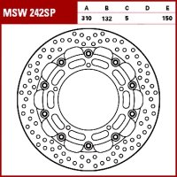 TRW Tarcza hamulcowa MSW242SP YAMAHA YZF-R6 600 R1 TRW Tarcza hamulcowa MSW242SP YAMAHA YZF-R6 600 R1