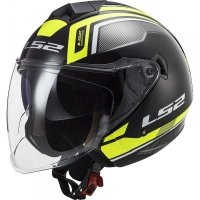 KASK LS2 OF573 TWISTER II FLIX BLACK H-V YELLOW KASK LS2 OF573 TWISTER II FLIX BLACK H-V YELLOW