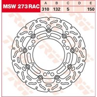 TRW Tarcza hamulcowa TRW MSW273RAC HONDA CBF 125 TRW Tarcza hamulcowa TRW MSW273RAC HONDA CBF 125