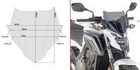 GIVI A1159 SZYBA DYMIONA 28 x 36,5 cm HONDA CB 650F GIVI A1159 SZYBA DYMIONA 28 x 36,5 cm HONDA CB 650F