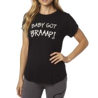 FOX LADY INVARIABLE CREW RL SLVE BLACK T-SHIRT damski FOX LADY INVARIABLE CREW RL SLVE BLACK T-SHIRT damski