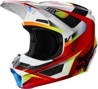 KASK OFF-ROAD FOX JUNIOR V-1 MOTIF RED/WHITE KASK OFF-ROAD FOX JUNIOR V-1 MOTIF RED/WHITE