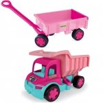 Gigant Truck wywrotka z przyczepą pink Wader (65006 + 10958) 