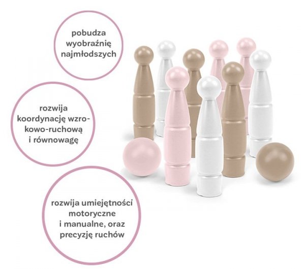 Różana Wata Cukrowa  Kręgle 11 el. Wader 41102