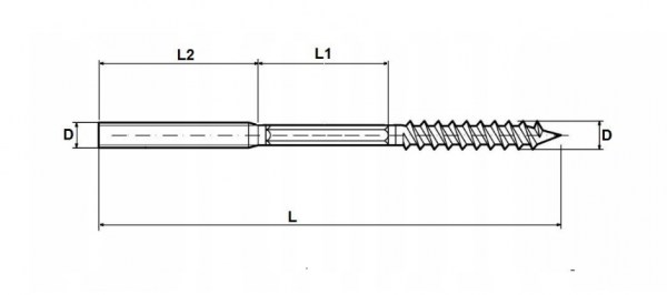 ŚRUBA DWUGWINT 10X140 TORX OP.50 SZT