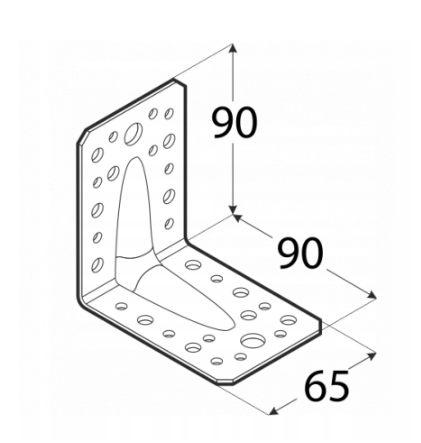 KĄTOWNIK Z PRZET.  90 X 90 X 65 KP1 OP.20 SZT