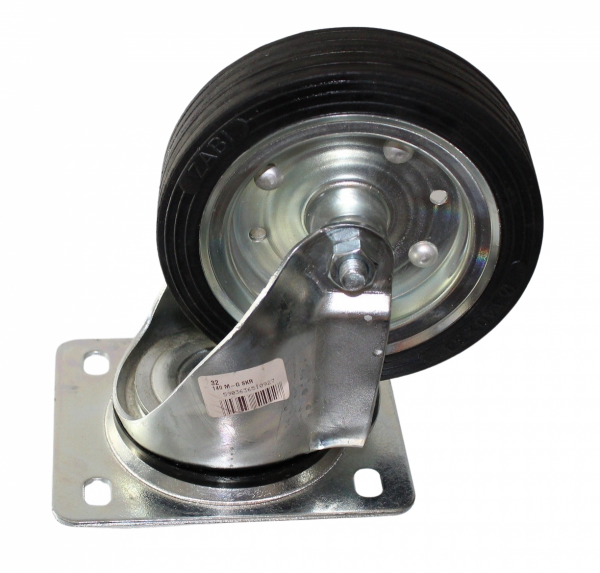 KOŁO METAL GUMA FI 140 MM SKRĘTNE 32
