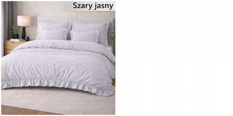 POŚCIEL 200x220 Z FALBANĄ KOMPLET 3 CZĘŚCIOWY MIKROFIBRA KOLORY DO WYBORU