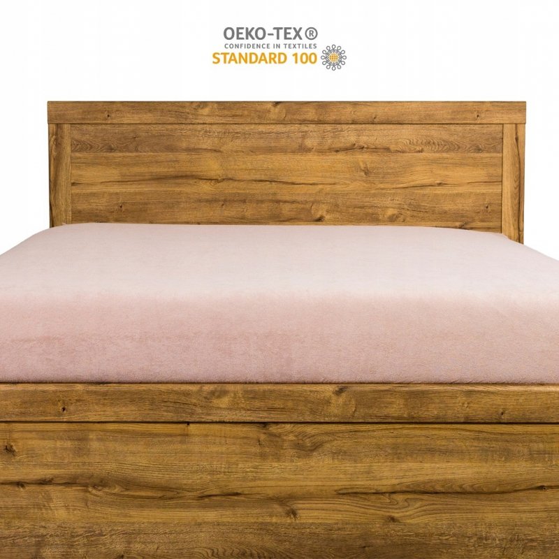 Prześcieradło Frotte z Gumką 160X200 Gruba Bawełna 200g Bok 30 pudrowy róż