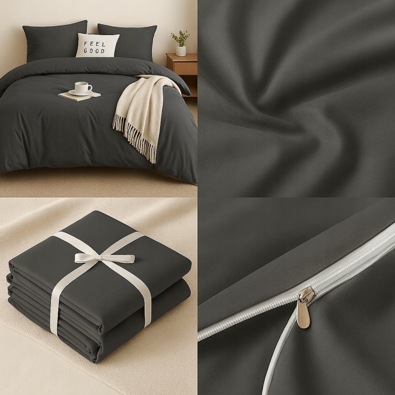 POŚCIEL JEDNOKOLOROWA 160x200 + 2x 70x80 | ZAMEK | MIKROFIBRA 12 Kolorów (WYBIERZ)