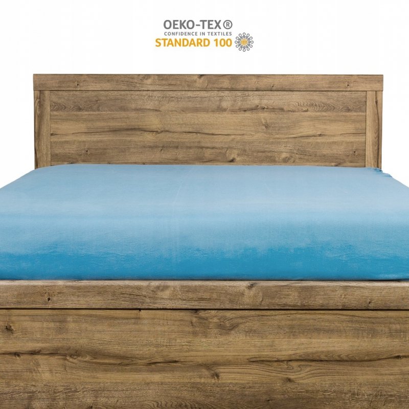 Prześcieradło Jersey z Gumką 160x200 Gruba Bawełna Bok 30 cm błękitny