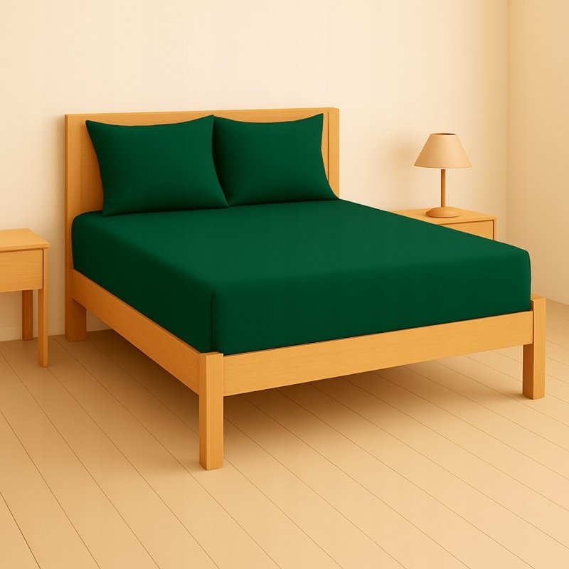 PRZEŚCIERADŁO Z GUMKĄ 140x200 BUTELKOWA ZIELEŃ MATERAC ZAKŁADKA DO 25 CM