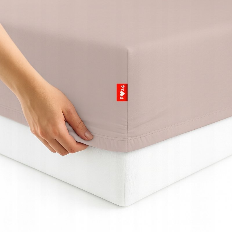 Prześcieradło Jersey z Gumką 80x200 Gruba Bawełna Bok 30 cm pudrowy róż