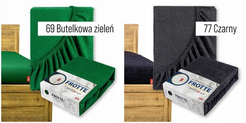 Prześcieradło FROTTE z Gumką 160x200 Bawełna Czesana Bok 30 cm Różne Kolory (WYBIERZ)