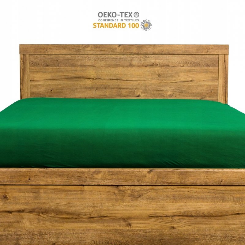 Prześcieradło 80x200 z Gumką GRUBA Bawełna Premium Bok 30 Butelkowa zieleń