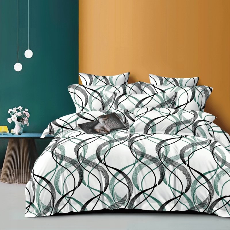 POŚCIEL 200x220 BAWEŁNA KOMPLET POŚCIELI BAWEŁNIANEJ + 2 POSZEWKI WZÓR A-22