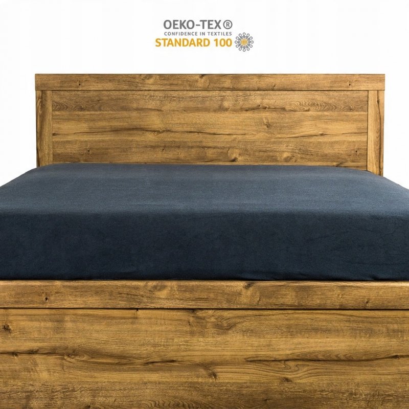 Prześcieradło Frotte z Gumką 160X200 Gruba Bawełna Bok 30 cm popiel ciemny