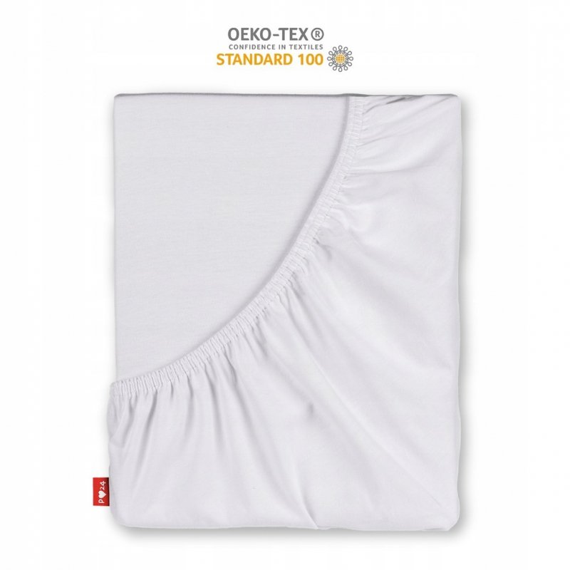 Prześcieradło Jersey z Gumką 200x220 Gruba Bawełna Czesana Bok 30 cm biały