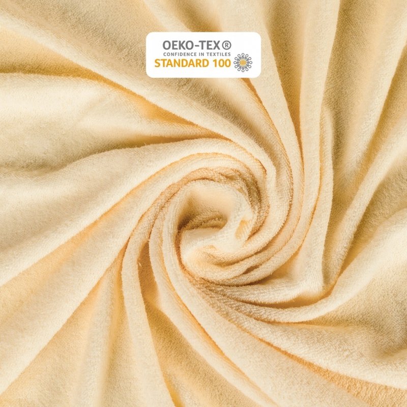 Prześcieradło Frotte z Gumką 160X200 Gruba Bawełna Bok 30 cm kość słoniowa